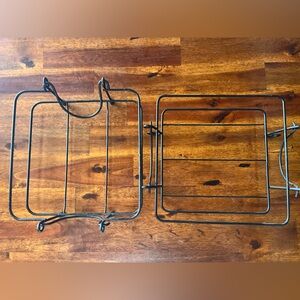 Set of 2 Temp-Tations Metal Wire Baker Carrier